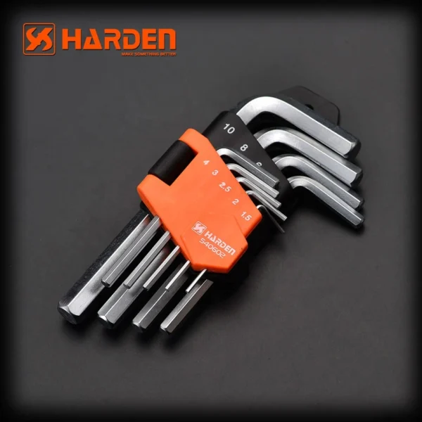Harden 540602 Clés Allen Hex Courtes 9pcs