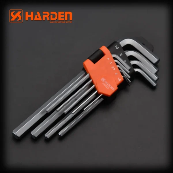 Harden 540605 9pcs Allen Hex Moyennes 9pcs